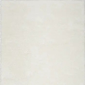 8' X 10' Ivory Shag Area Rug