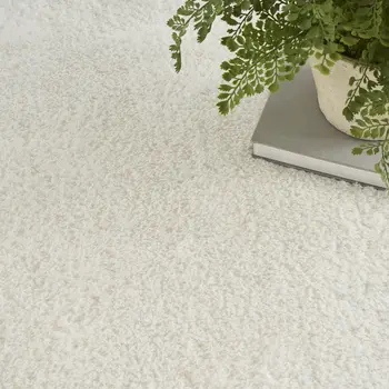 8' X 10' Ivory Shag Area Rug