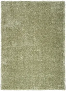 8' X 10' Green Shag Distressed Area Rug