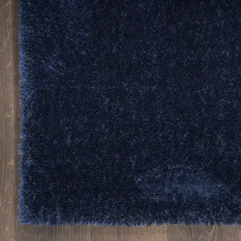 8' X 10' Navy Blue Shag Area Rug