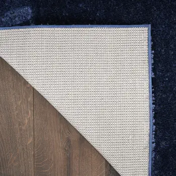 8' X 10' Navy Blue Shag Area Rug