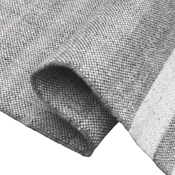 5' X 7' Gray Striped Handmade Indoor Outdoor Area Rug