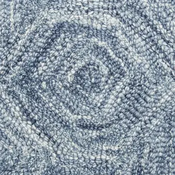 5' X 7' Blue Wool Geometric Hand Tufted Area Rug
