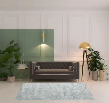5' X 7' Silver Wool Geometric Hand Tufted Area Rug