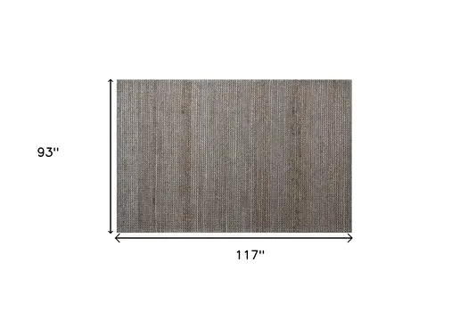 8' X 10' Gray Striped Hand Woven Area Rug