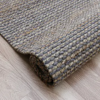 9' X 12' Gray Striped Hand Woven Area Rug