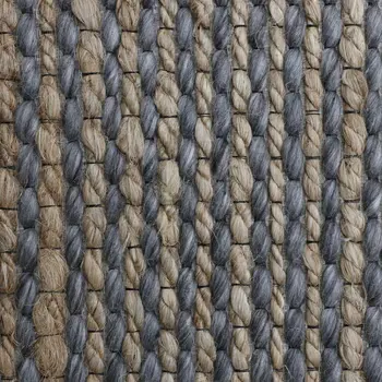9' X 12' Gray Striped Hand Woven Area Rug