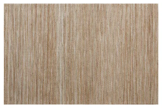 9' X 12' Beige Striped Hand Woven Area Rug