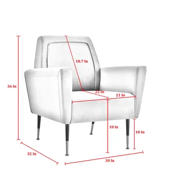 32" Beige And Black And Gold Linen Arm Chair
