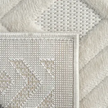 8' X 10' Ivory Geometric Area Rug