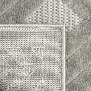 5' X 7' Gray Geometric Area Rug