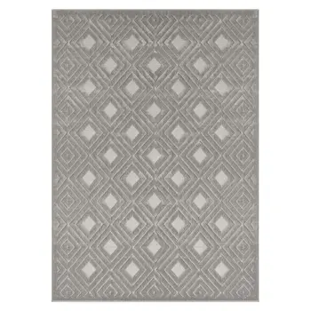 8' X 10' Gray Geometric Area Rug