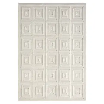 5' X 7' Ivory Geometric Area Rug