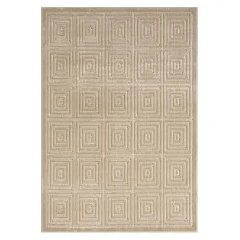 8' X 10' Beige Geometric Area Rug