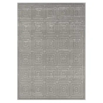5' X 7' Gray Geometric Area Rug