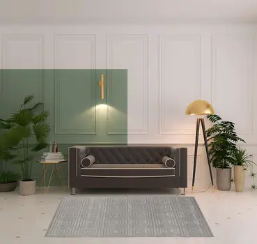 5' X 7' Gray Geometric Area Rug