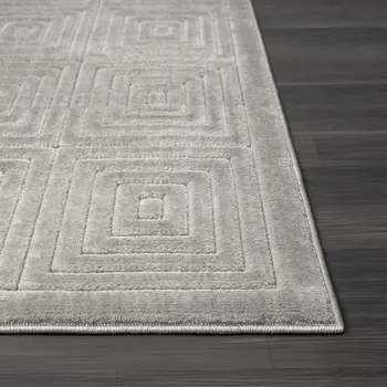 8' X 10' Gray Geometric Area Rug