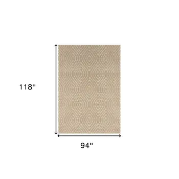 8' X 10' Beige Trellis Area Rug