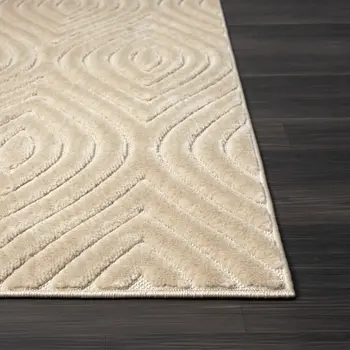 8' X 10' Beige Trellis Area Rug