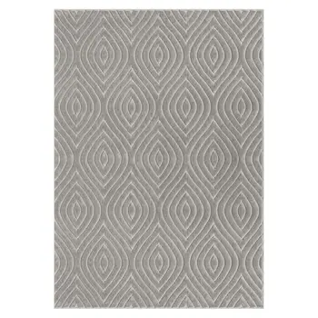8' X 10' Gray Trellis Area Rug