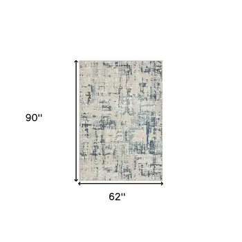 5' X 7' Gray Abstract Area Rug