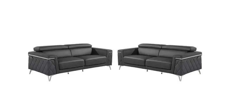 Two Piece Gray Four Person Seating Set