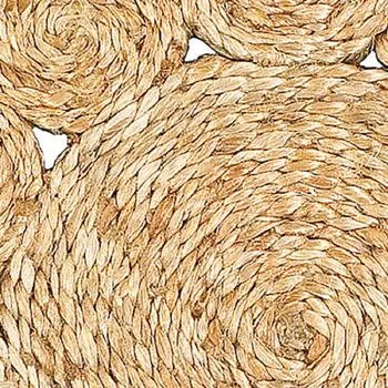 15" Set of Two Natural Braided Jute Scalloped Placemats