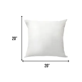 20" White Down Feather Throw Pillow Insert