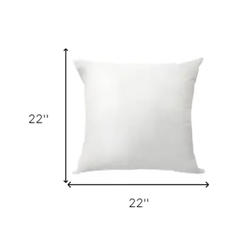 22" White Down Throw Pillow Insert