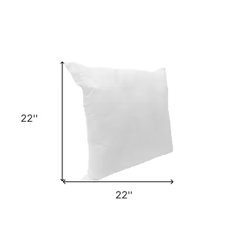 22" White Throw Pillow Insert