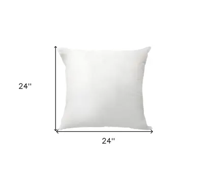 24" White Throw Pillow Insert