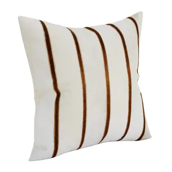 20" Brown and Ivory Throw Pillow