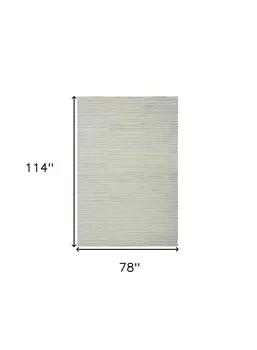 7' X 10' Beige and Gray Abstract Power Loom Distressed Non Skid Area Rug