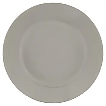 Gray and Ivory Sixteen Piece Round Geometric Ceramic Service For Four Dinnerware Set