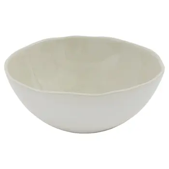 White and Natural Sixteen Piece Round Ceramic Service For Four Dinnerware Set