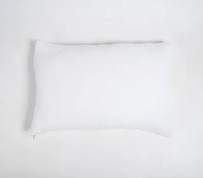 16" X 24" Snow Cotton Throw Pillow Cover
