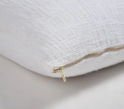 16" X 24" Snow Cotton Throw Pillow Cover