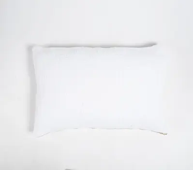16" X 24" Snow Cotton Throw Pillow Cover