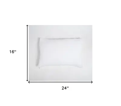 16" X 24" Snow Cotton Throw Pillow Cover