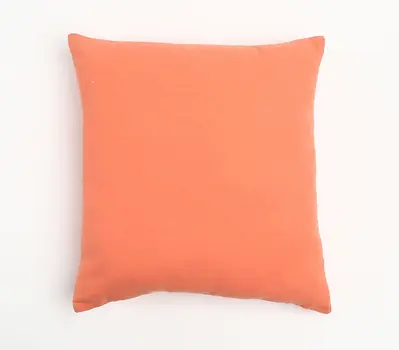 18" Orange Handmade Indoor Outdoor Throw Pillow Cover