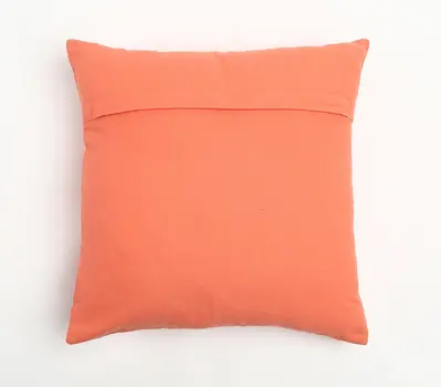 18" Orange Handmade Indoor Outdoor Throw Pillow Cover