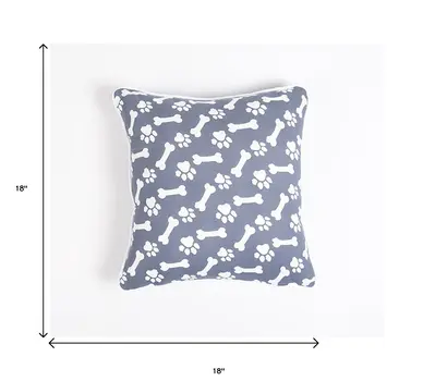 Set of Two 18" Black Cotton Throw Pillow Covers