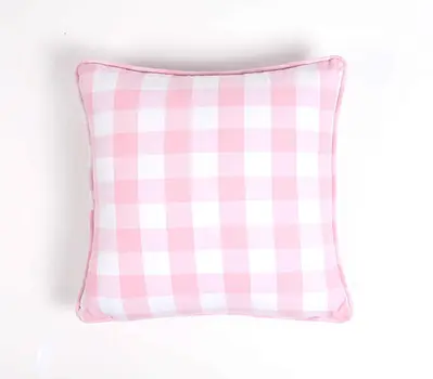 Set of Two 18" Blue Cotton Throw Pillow Covers