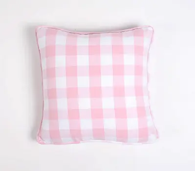 Set of Two 18" Blue Cotton Throw Pillow Covers