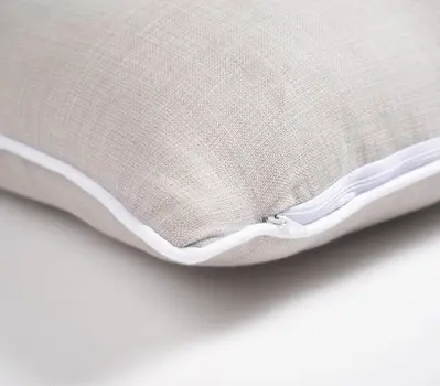 Set of Two 18" Gray Cotton Throw Pillow Covers