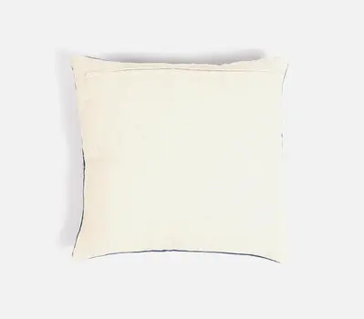 16" Blue Wool Throw Pillow Cover