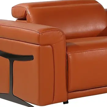 Camel Italian Leather Modular L Shaped Eight Piece Corner Sectional With Console