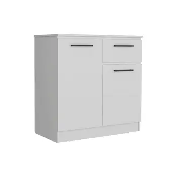 36" White Drawer Double Dresser