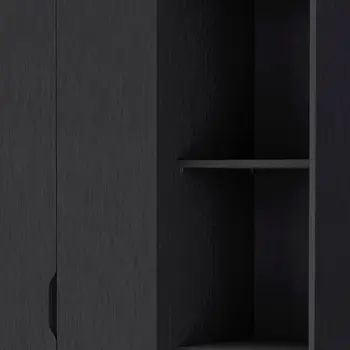 35" Black Drawer Combo Dresser