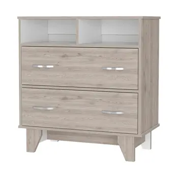 32" Oak Two Drawer Dresser